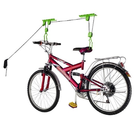 Leisure Sports 2009 Leisure Sports Bicycle Garage Storage Lift Bike Hoist 100LB Capacity Heavy Duty 659001RIY
